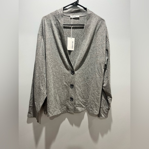 Zara Sweaters - NWT LA RELAXED Women's Jersey Gray Cardigan Sweater Organic Cotton Blend,Size XL